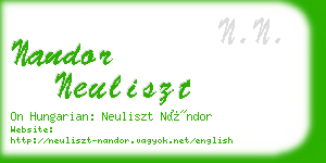 nandor neuliszt business card